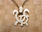 Hawaiian Maori Bone Double Honu Necklace
