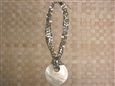 Round Mother Of Pearl &amp; Chips White Tahitian Shell Necklace