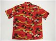 Winnie Fashion A Hundred Sunset Red Cotton Men&#39;s Hawaiian Shirt