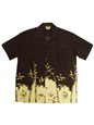 Winnie Fashion Bamboo Black Cotton Men&#39;s Hawaiian Shirt