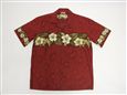 Winnie Fashion Hibiscus Red Cotton Men&#39;s Hawaiian Shirt