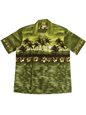 Winnie Fashion Sunset Green Cotton Men&#39;s Hawaiian Shirt