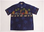 Winnie Fashion Classic Woody Navy Cotton Men's Hawaiian Shirt