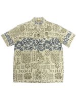 Winnie Fashion Local Aloha Ivory Cotton Men's Hawaiian Shirt