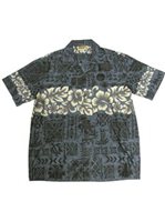 Winnie Fashion Local Aloha Navy Cotton Men's Hawaiian Shirt