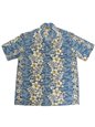 Winnie Fashion Hibiscussy SkyBlue Cotton Men&#39;s Hawaiian Shirt