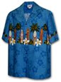 Pacific Legend Surfboard/Blue Men&#39;s Hawaiian Border Shirt