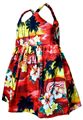 Pacific Legend Sunset Red Cotton Toddlers Hawaiian Bungee Dress