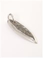 Maile Double Plate Oval Pendant / Silver &amp; Black