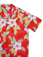 Two Palms Leilani Red Rayon Men's Hawaiian Shirt