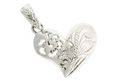 Paradise Collection Sterling Silver Maile Hawaii Hibiscus Heart Pendant
