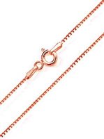 Paradise Collection 14KT Rose Gold Box Chain 16 inches / 18 inches
