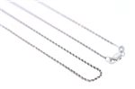 Paradise Collection 14KT White Gold 1.25mm Rope Chain 16 inches / 18 inches