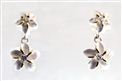Paradise Collection Sterling Silver 2 Tone Plumeria Earrings