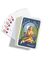 Island Heritage Ukulele Girl  Playing Cards