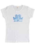 Beach Girl  Blue Logo / White T-shirt Cotton Women's Hawaiian T-Shirt