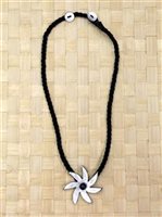 Mini Single Tiare Black Tahitian Shell Necklace