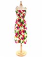 Two Palms Hibiscus Watercolor/White Summer Dress