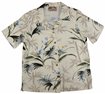 Paradise Found Bamboo Paradise Cream Rayon Women&#39;s Hawaiian Shirt