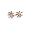 Paradise Collection Sterling Silver with Rose Gold Tiare Earrings L