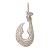 Paradise Collection Sterling Silver Hawaiian Rope Fish Hook Pendant