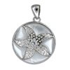 Paradise Collection Sterling Silver MOP Sand Dollar Pendant