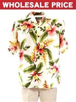 [Wholesale] Two Palms Sonic Beige Rayon Men's Hawaiian Shirt