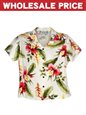 [Wholesale] Two Palms Sonic Beige Rayon Women&#39;s Hawaiian Shirt