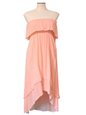 Angels by the Sea Coral Ruffle Tail Cut Dress