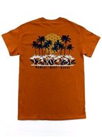 Aloha Sunset Texas Orange Cotton Men's Hawaiian T-Shirt