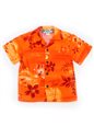 Two Palms Moonlight Scenic Orange Rayon Boys Hawaiian Shirt