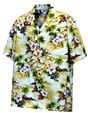 [Plus Size] Pacific Legend Diamond Head Maize Cotton Men&#39;s Hawaiian Shirt