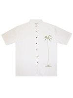Bamboo Cay メンズアロハシャツ [シングルパーム/オフホワイト/モダール/ポリエステル]