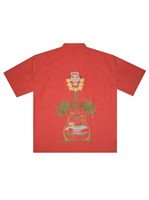 Bamboo Cay Paradise Tunes Tomato Modal/Polyester Men's Hawaiian Shirt