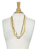 Multiple Color Mongo shell necklace 5-Strand