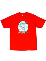 Surfer Santa Red Cotton Men's Hawaiian T-Shirt