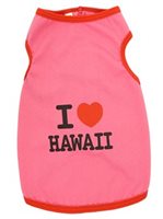 I Love Hawaii Pink Small Dog Tank top