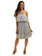 Angels by the Sea Pineapple White&amp;Navy Rayon Moana Short Dress