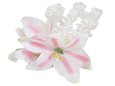 Pink Lily with Pikake Hair Clip 7&quot;x 6&quot;