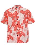 Two Palms Lanai Coral Cotton Men's Hawaiian Shirt