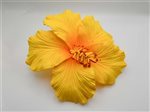 Yellow Jumbo Hibiscus Hair Stem 6.5"