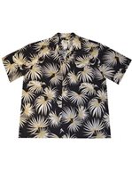Ky's Palm Black Men's Hawaiian Shirt