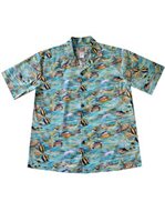 Ky's Tropical Fish Green Men's Hawaiian Shirt