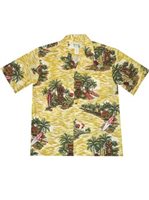 Ky's Tiki Hut Yellow Men's Hawaiian Shirt