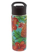 Island Heritage Tropical Pineapple - Teal Island Flask Tumbler