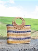 Ky's Striped Water Hyacinth bag