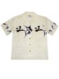 Ky&#39;s Jumping Marlin White Cotton Poplin Men&#39;s Hawaiian Shirt