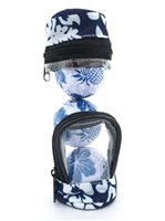 Hibiscus  Blue Floral Golf Ball In Golf Bag