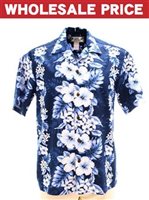 [Wholesale] Two Palms Pacific Panel Navy Cotton Men's Hawaiian Shirt