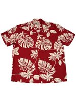 Paradise Found Tiare 19 Red Rayon Men's Hawaiian Shirt